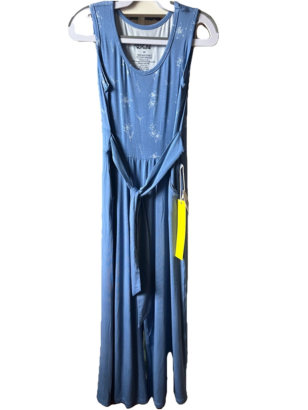 5/6 Dragonfly Dreams Wide Leg Romper with Waist Tie
